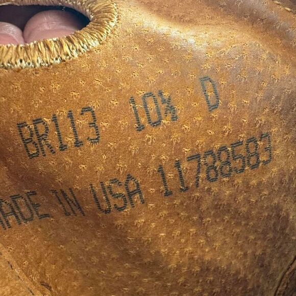 Ariat Men’s 10.5D Western Cowboy Boots BR113 Brown Suede Square Toe Made in USA main image 7